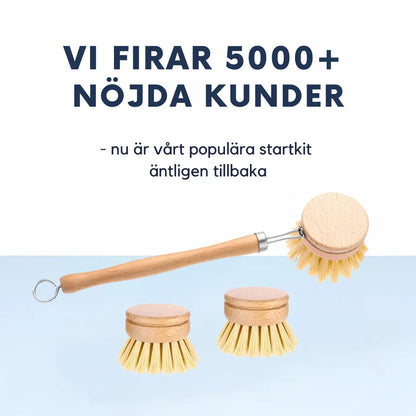 Diskborste i bambu – diska utan att få mikroplaster i maten