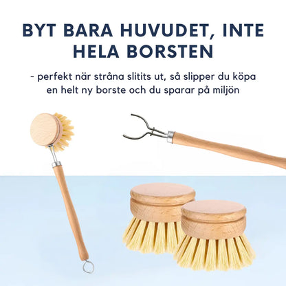 Diskborste i bambu – diska utan att få mikroplaster i maten