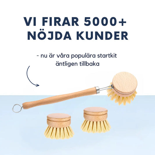 Diskborste i bambu – diska utan att få mikroplaster i maten