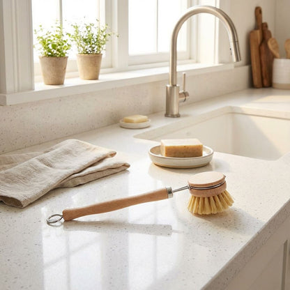 Diskborste i bambu – diska utan att få mikroplaster i maten