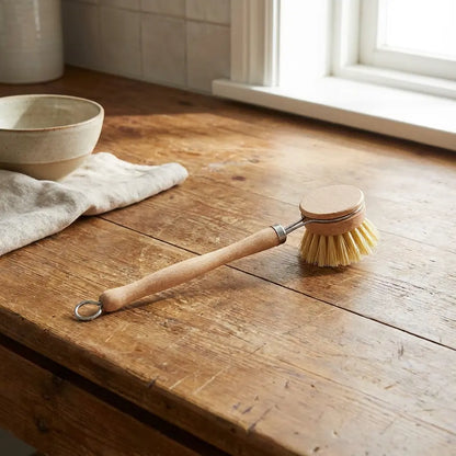 Diskborste i bambu – diska utan att få mikroplaster i maten